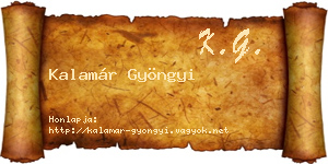 Kalamár Gyöngyi névjegykártya